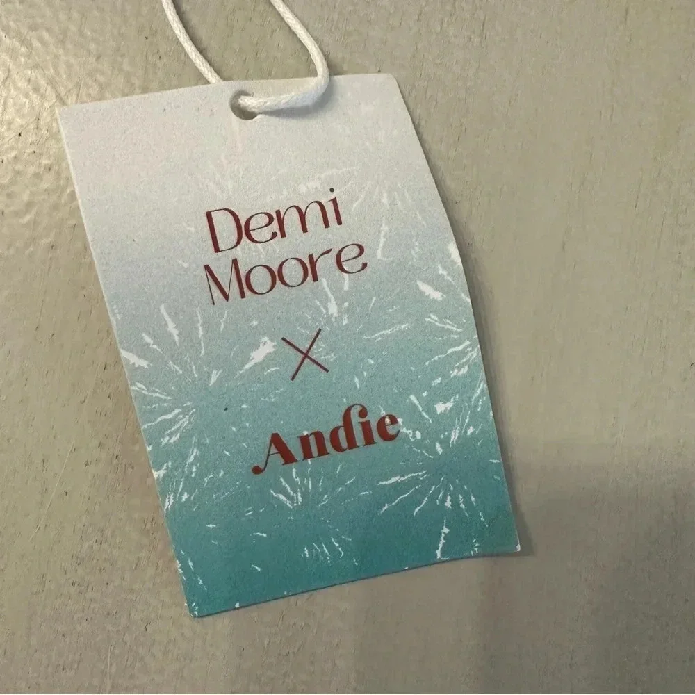 Andie Swim X Demi Moore The Monaco Top in Black Women's Bikini Size Small NWT